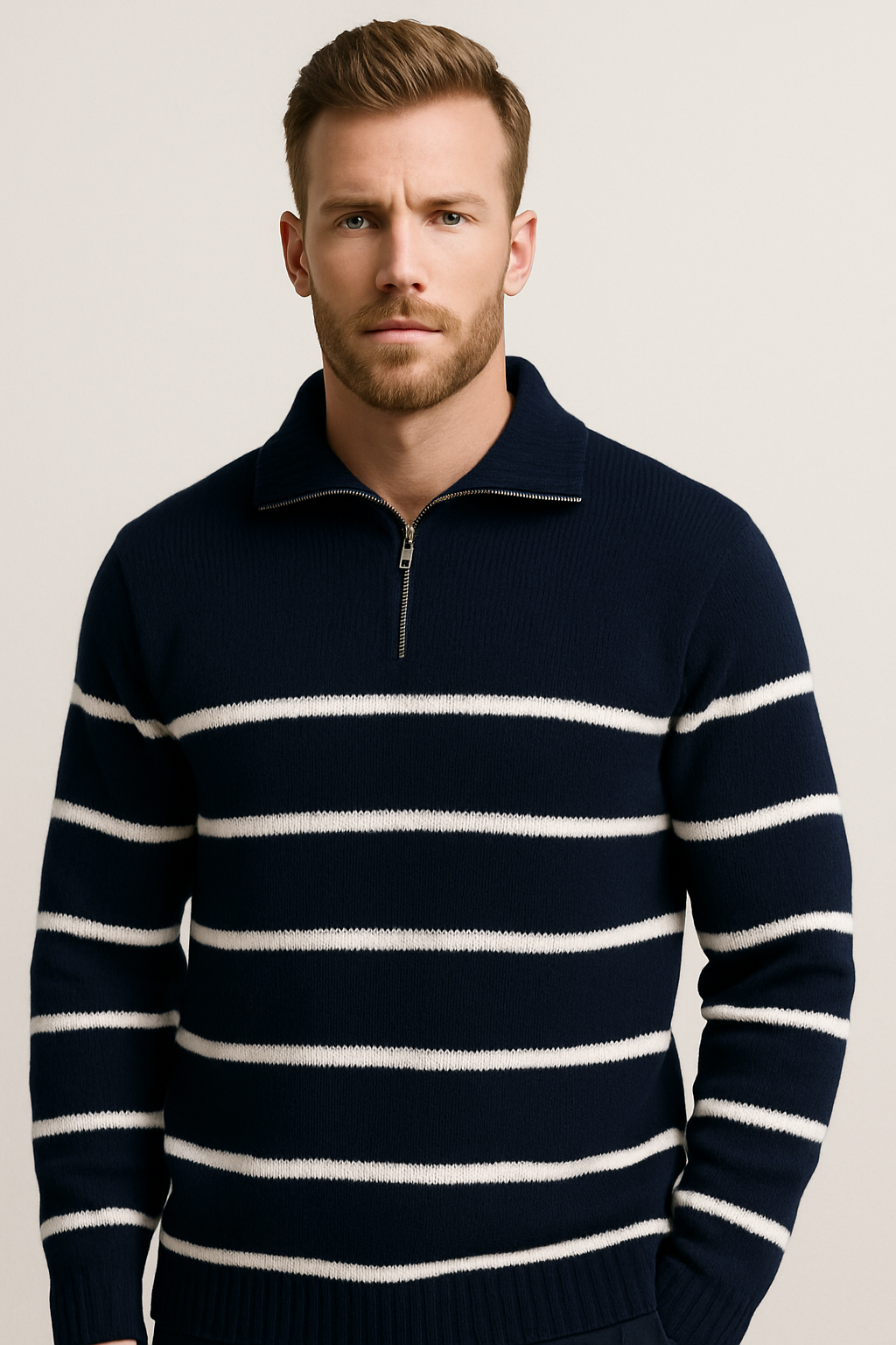 Luca Men's Half Zip Pullover | Soft-Touch Fabric, Casual Style