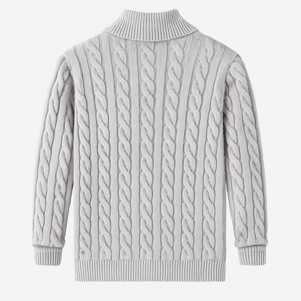 Cleo Men's Quarter-Zip Sweater | Dense Cable Knit, Casual Comfort