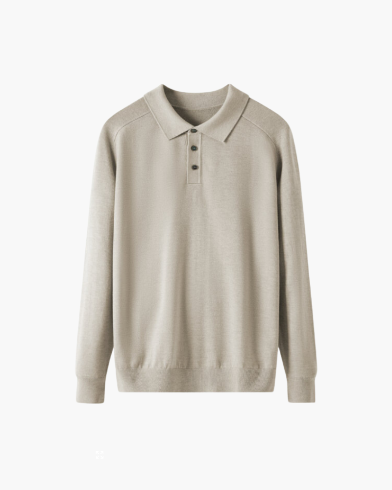 Dalmere Men's Long Sleeve Polo Shirt | Soft Knit, Classic Fit 0