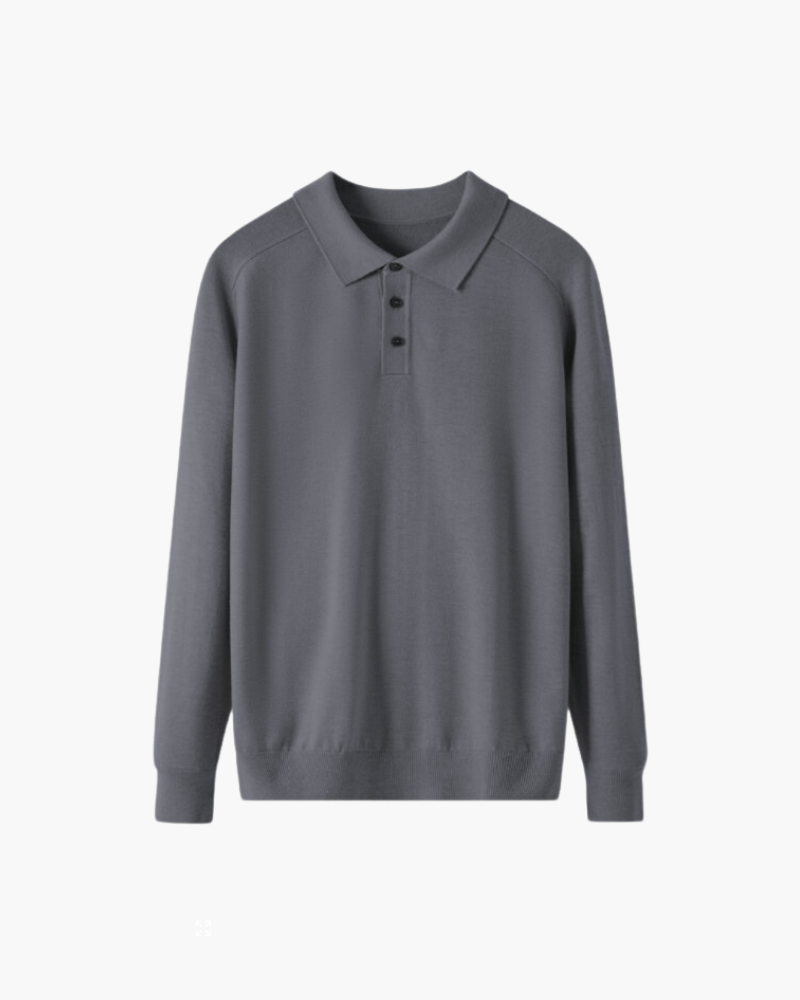 Dalmere Men's Long Sleeve Polo Shirt | Soft Knit, Classic Fit 3