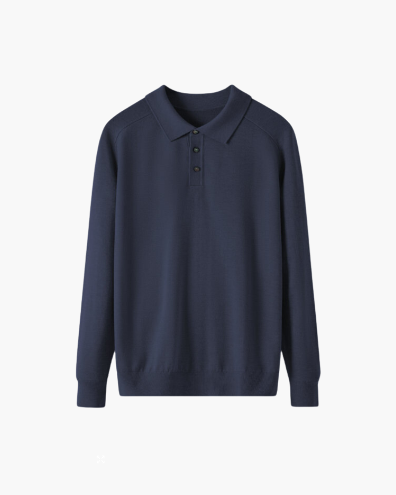 Dalmere Men's Long Sleeve Polo Shirt | Soft Knit, Classic Fit 4