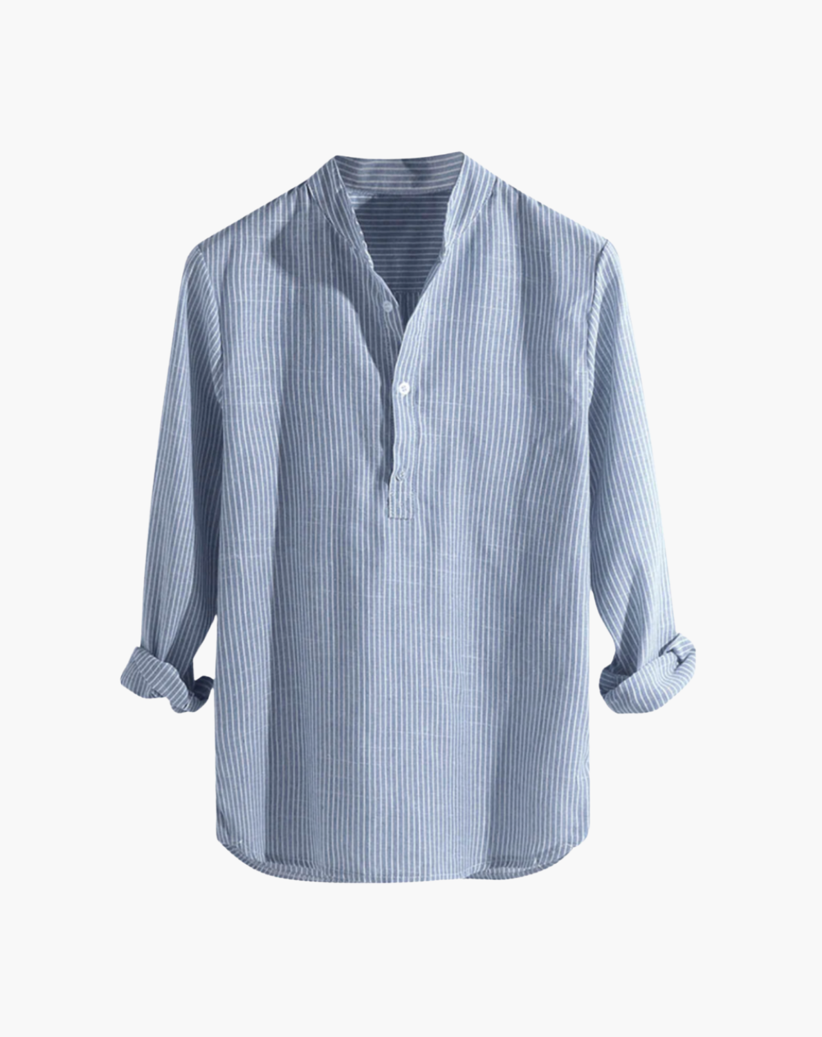 Gio Men's Linen Shirt | Lightweight Relaxed Fit, Muted Stripe 0